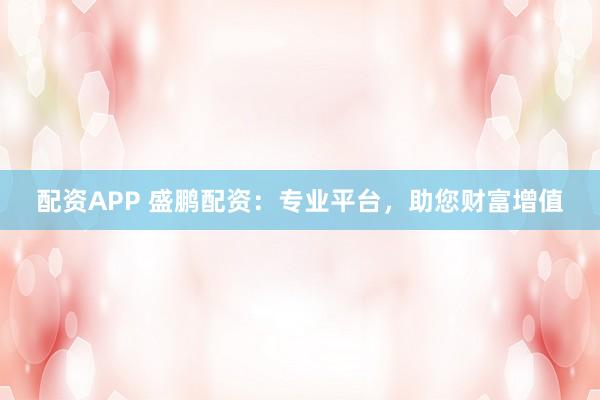 配资APP 盛鹏配资：专业平台，助您财富增值