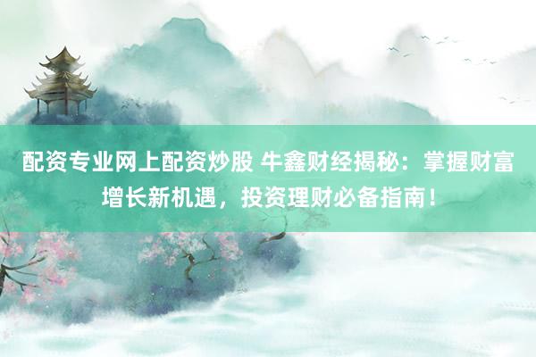 配资专业网上配资炒股 牛鑫财经揭秘：掌握财富增长新机遇，投资理财必备指南！